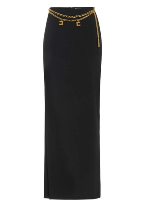 Elisabetta Franchi chain-detail crepe maxi skirt - Black