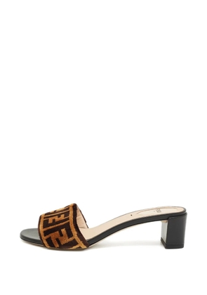 Fendi Pre-Owned Zucca logo-pattern sandals - Brown
