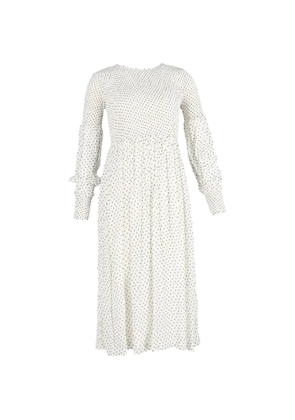 GANNI polka-dot dress - White