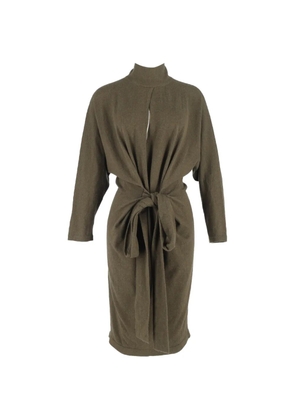 Tom Ford Vintage belted turtleneck dress - Green