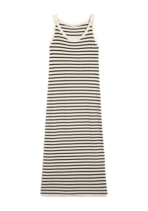 ASPESI striped ribbed maxi dress - Black