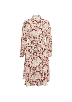 Weekend Max Mara printed belted midi dress - Red