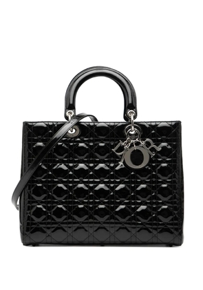 Christian Dior Pre-Owned 2010 Large Patent Cannage Lady Dior satchel - Black
