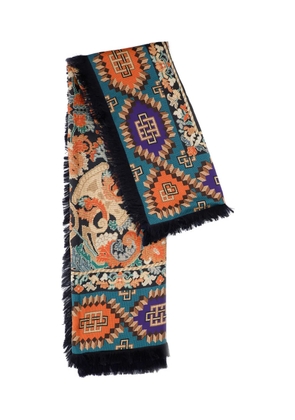 Pierre-Louis Mascia Alopie printed scarf - Blue