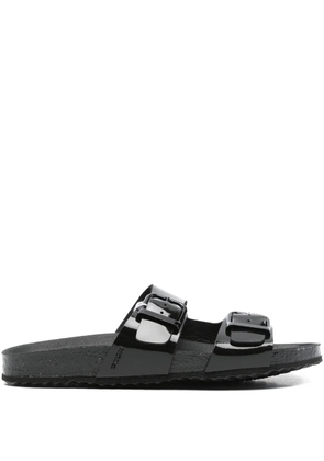 Geox buckle-detail slippers - Black