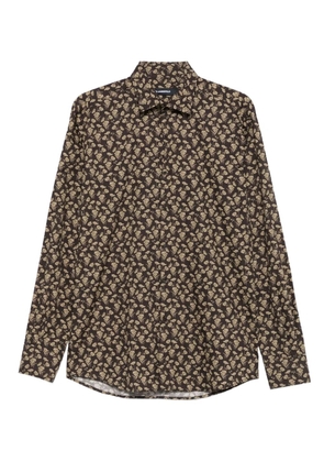 Karl Lagerfeld floral-print shirt - Brown