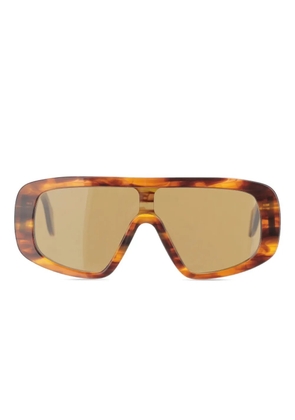PINKO oversized mask sunglasses - Brown