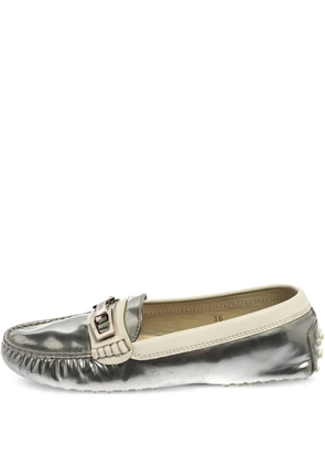 Tod's Vintage leather ballet flats - Silver