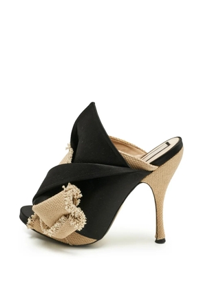 Nº21 peep-toe knotted sandals - Black