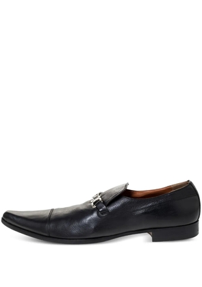 Dolce & Gabbana Pre-Owned logo-plaque leather loafers - Black