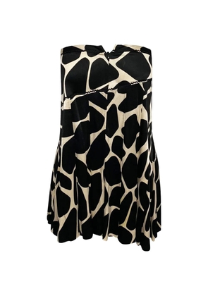 Moschino Pre-Owned pleated animal-print skirt - Black