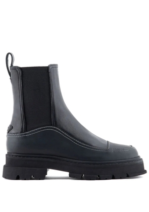 Emporio Armani elasticated-panel ankle boots - Black