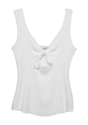 SANDRO knot-detail tank top - White