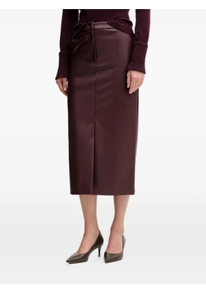 Sandro Ferrone belt-loops midi skirt - Red