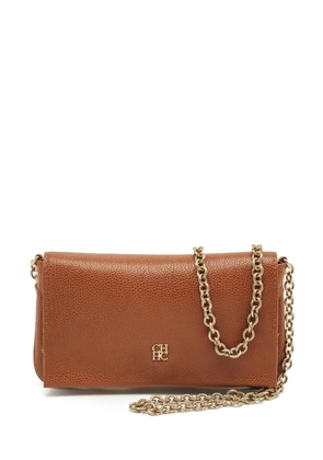 Carolina Herrera Vintage monogram chain cross body bag - Brown