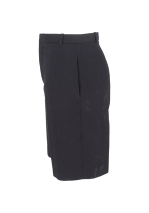 Saint Laurent Pre-Owned belt-loops tailored shorts - Black