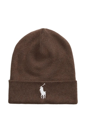 Polo Ralph Lauren logo-detail beanie hat - Brown