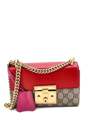 Gucci Pre-Owned Padlock Shoulder Bag GG Coated Canvas and Leather Small crossbody bag - Brown
