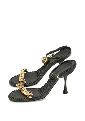 Bottega Veneta Pre-Owned chain-embellishment sandals - Black