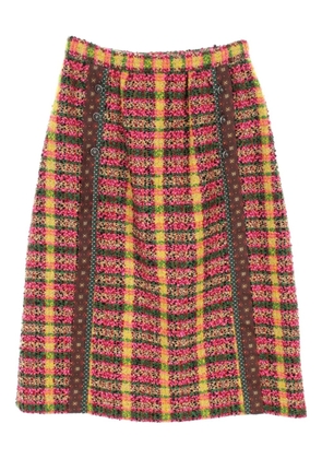 Gucci Pre-Owned 2010s tweed plaid skirt - Multicolour