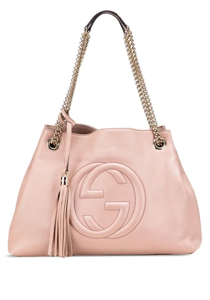 Gucci Pre-Owned 2000-2015 Medium Leather Soho Chain tote bag - Pink
