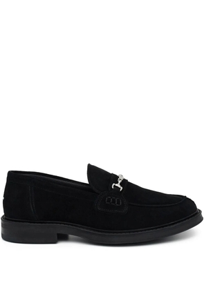 Filling Pieces rounded toe suede loafers - Black