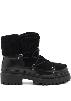 Yves Salomon 45MM shearling lace-up boots - Black