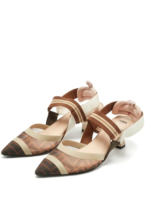 Fendi Pre-Owned Colibri slingback pumps - Neutrals