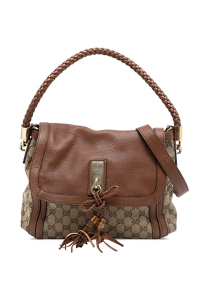 Gucci Pre-Owned 2016-2025 GG Canvas Bella Flap satchel - Brown