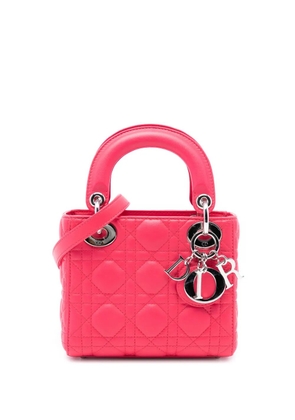Christian Dior Pre-Owned 2014 Mini Lambskin Cannage Lady Dior satchel - Pink
