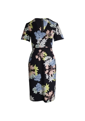 ERDEM Lucinda floral-print sheath midi dress - Black