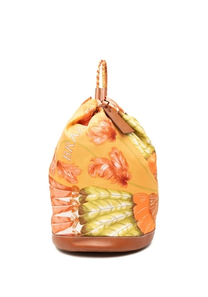 Hermès Pre-Owned 2014 Silk Flamingo Party Sac Soie Cool 22 bucket bag - Orange