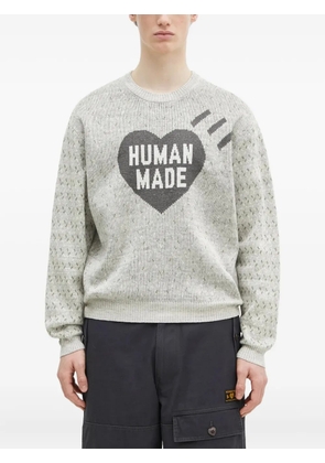 Human Made heart-logo sweater - Grey