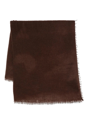 Warm-Me frayed-edge cashmere scarf - Brown