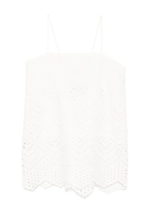 Bambah Eyelet tank top - White