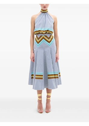 Silvia Tcherassi halterneck midi dress - Blue