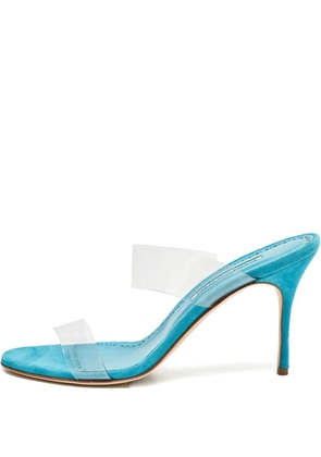 Manolo Blahnik suede sandals - Blue
