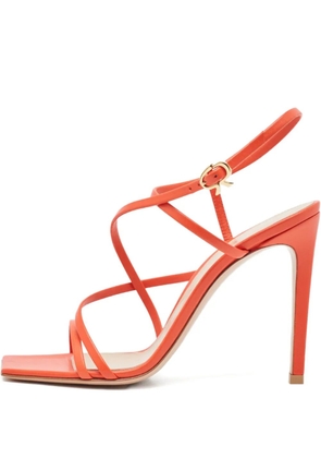 Gianvito Rossi 105mm Manilla leather strap sandals - Orange