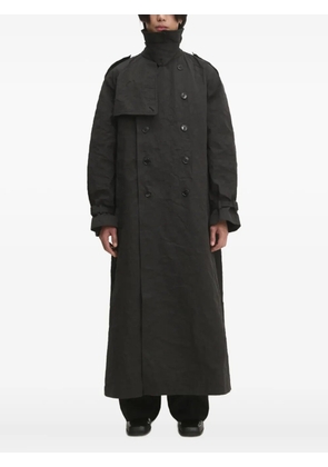 VETEMENTS double-breasted belted trench coat - Black