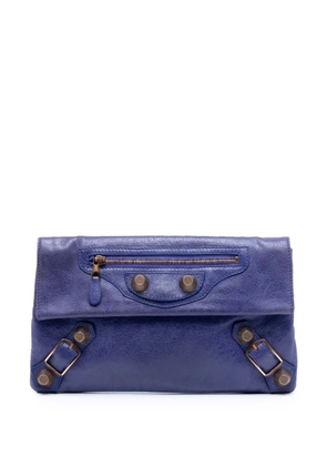 Balenciaga Pre-Owned 2005-2025 Lambskin Motocross Giant 21 Envelope clutch bag - Purple