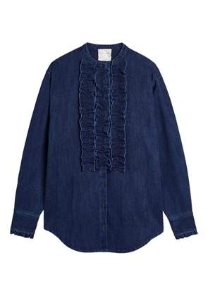 Forte Forte ruffled collared shirt - Blue