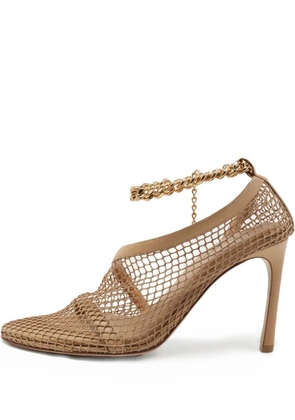 Bottega Veneta Pre-Owned 100mm mesh pumps - Brown