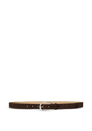 Polo Ralph Lauren stirrup-buckle calfskin suede belt - Brown