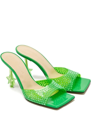 MACH & MACH Star crystal-embellished heeled sandals - Green