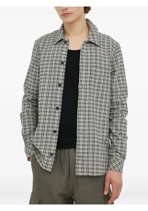 SAMSOE SAMSOE checked button shirt - Neutrals
