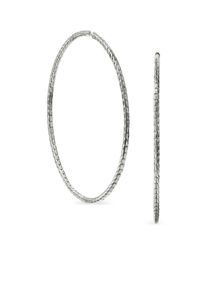 John Hardy sterling silver JH Essential Flex 78.5MM hoop earrings