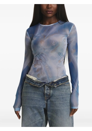 IRINA VOINEA long-sleeve top - Blue