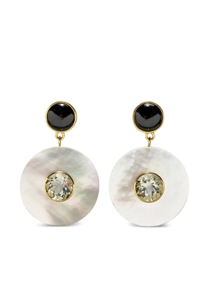 Lizzie Fortunato Taj mother-of-pearl disc earrings - Gold