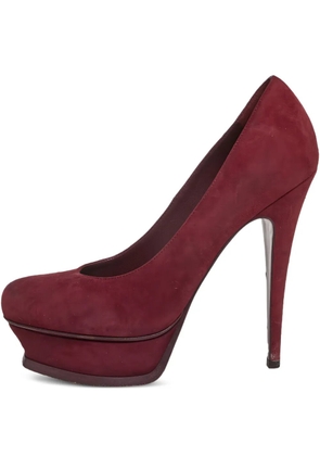 Saint Laurent Pre-Owned 140mm Tribtoo platform pumps - Red
