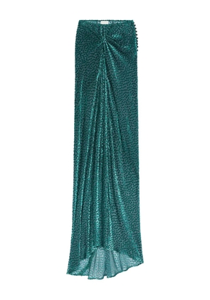 DRIES VAN NOTEN draped specked skirt - Green